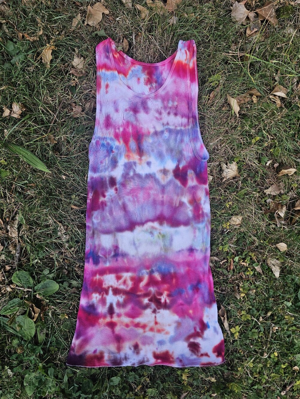 Hanes Fuschia Tie Dye Tank Top